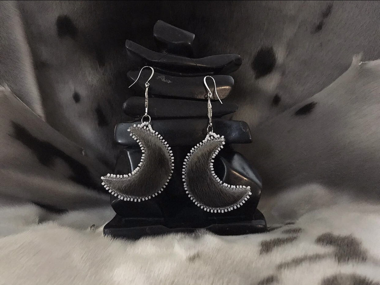 Moon Shaped Sealskin Earrings (2019)