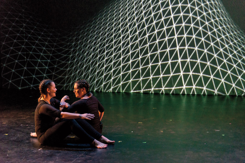 and Jenna Broomfield performing in "KATIMAJUIT" at SummerWorks Performance Festival, Toronto, ON (2018)