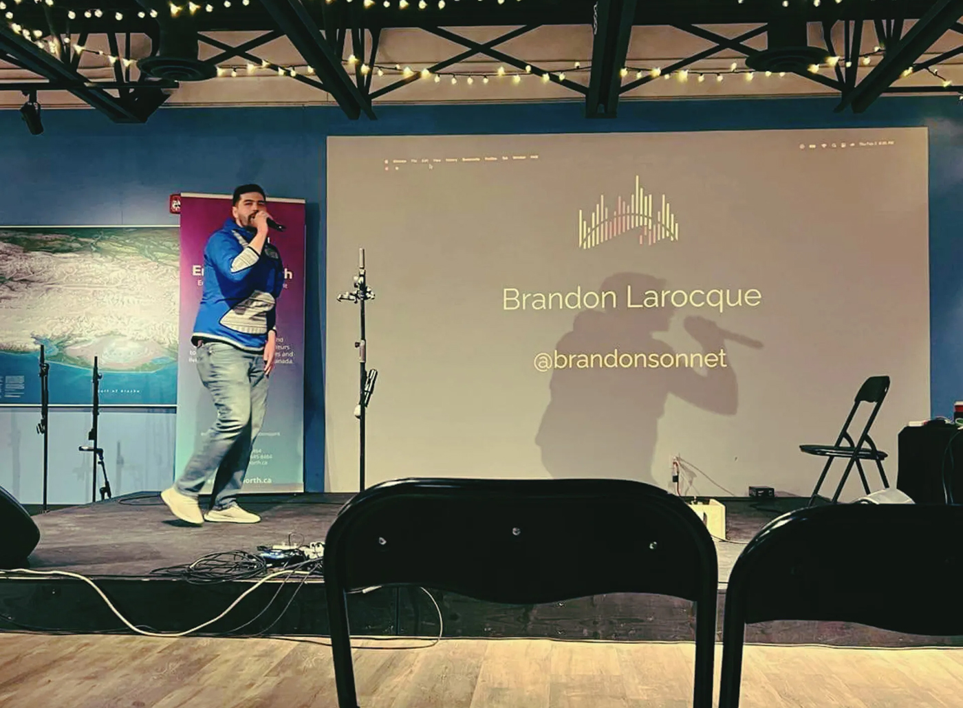 Performing as BrandonSonnet in his first live show (2023)