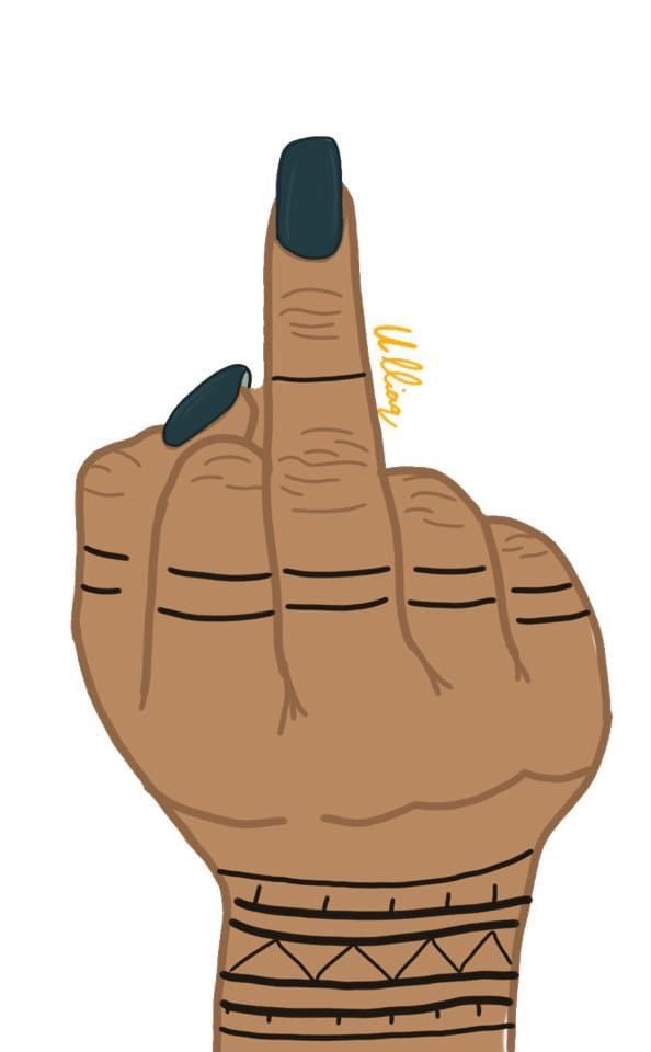 Middle Finger with Tattoos (2019)