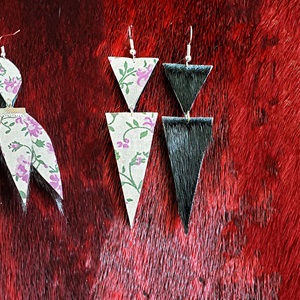 Sealskin and Fabric Earrings (2019)