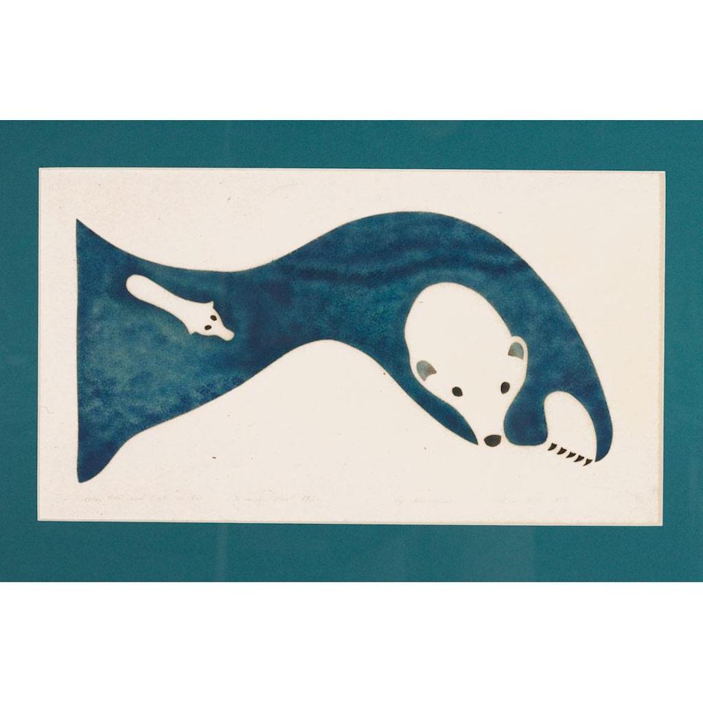 Polar Bear and Cub in Ice c.1959