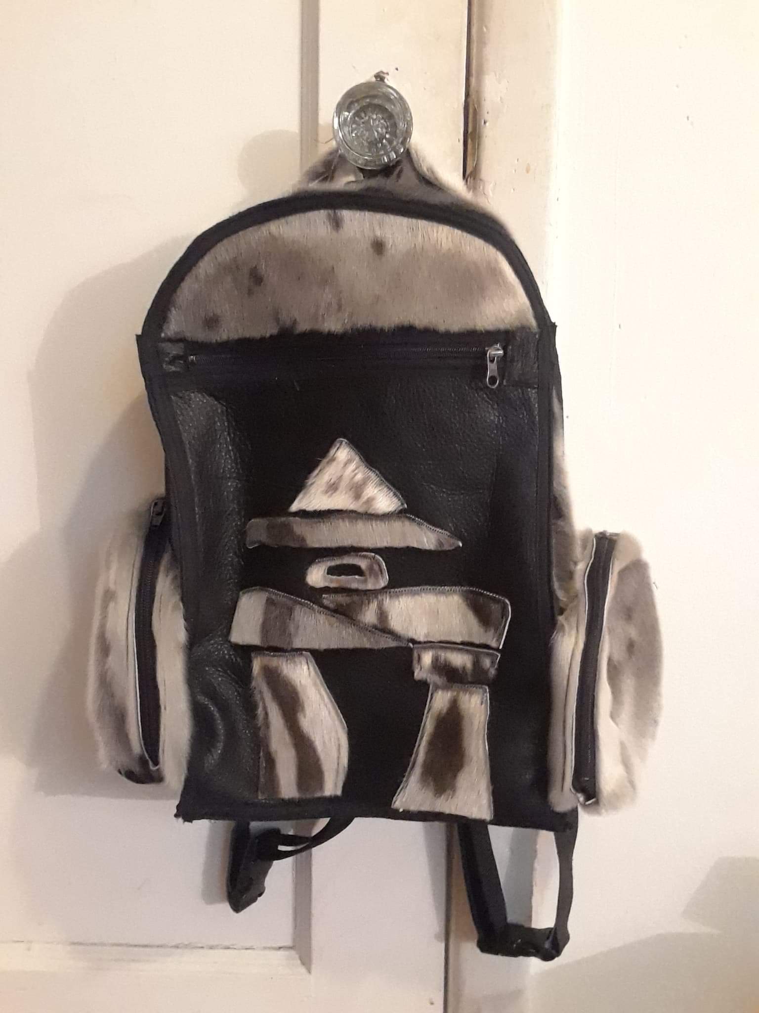 Sealskin Backpack with Inukshuk Design (2020)