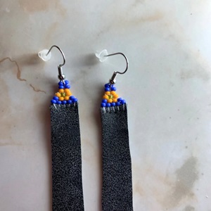 Grey Leather Earrings (2022)