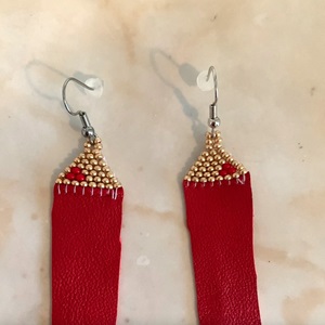 Red Leather Earrings (2022)