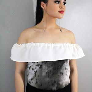 Sealskin top and Baby Polar Bear earrings (2019)