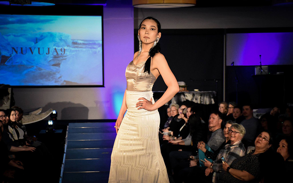 Nuvuja 9 at Upingaksaaq Fashion Show, Iqaluit, 2019