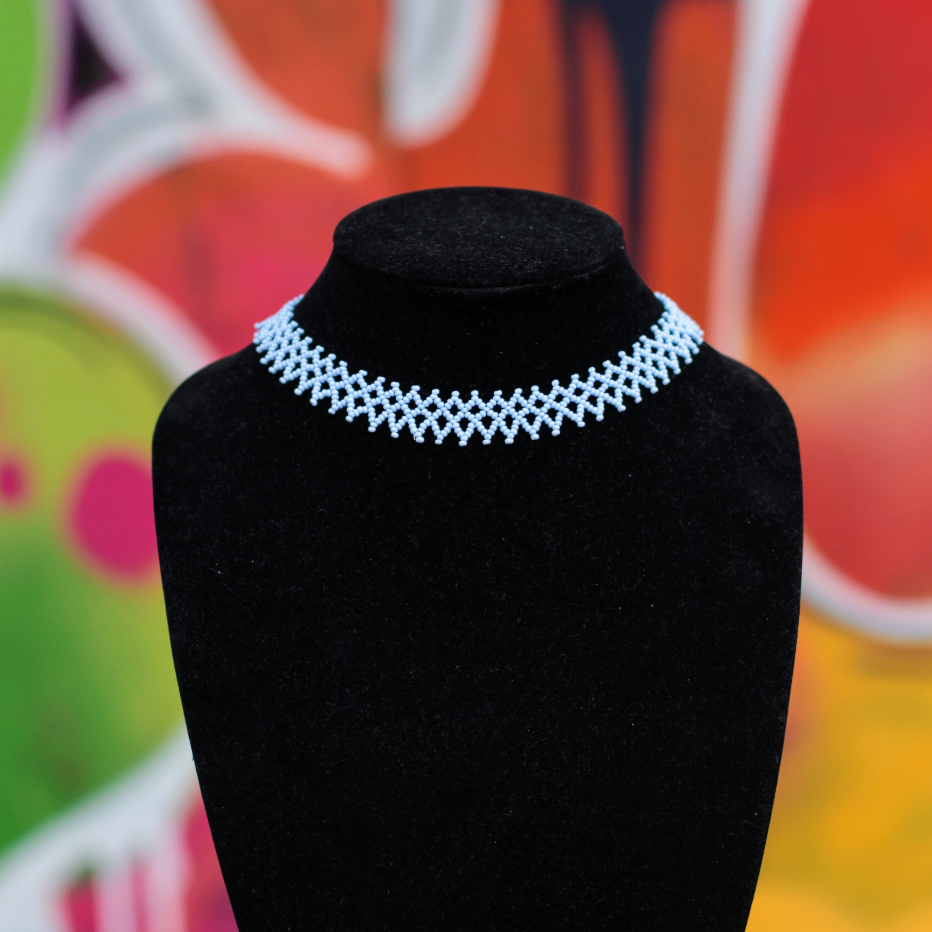 baby blue beaded choker (2021)