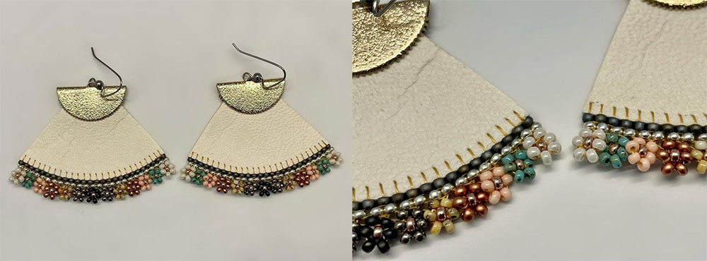 Naluaq earrings with floral beads (2022)