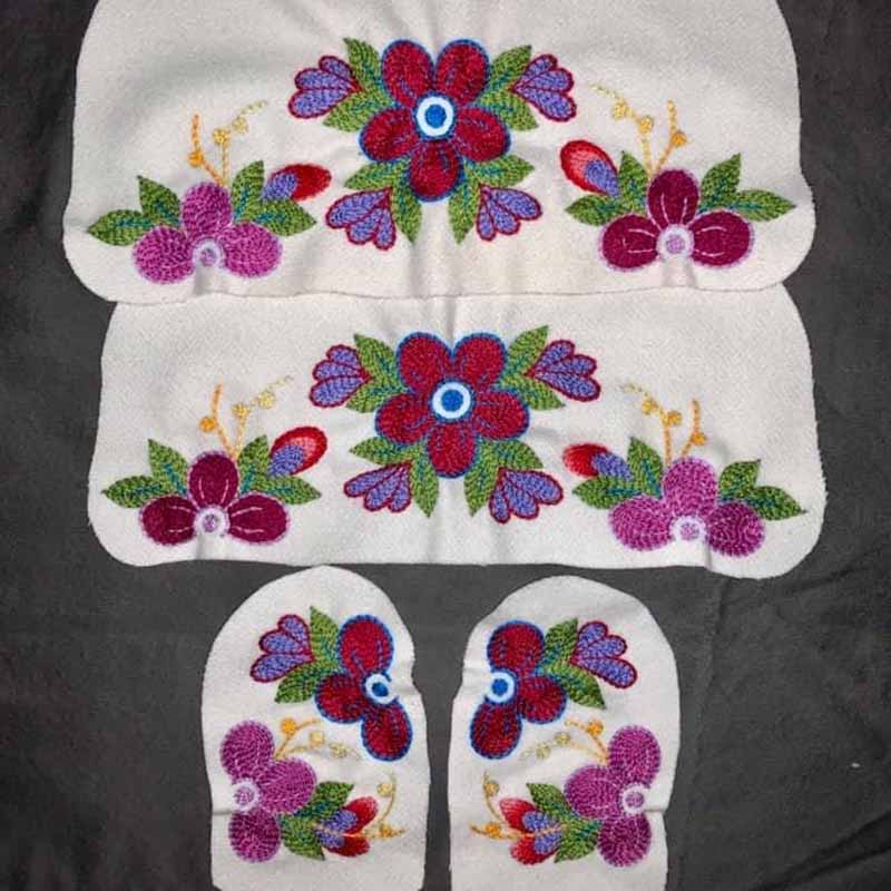 Embroidered tongues and patches (n.d.)