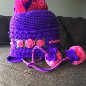 Embroidery and crochet hat (2021)