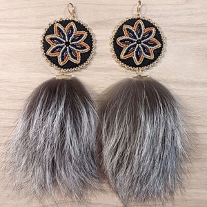 Fox fur earrings (2022)