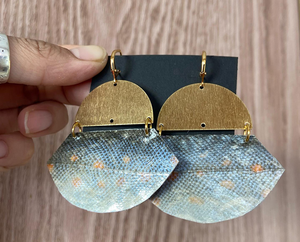 Double-sided fishskin ulus (2022)