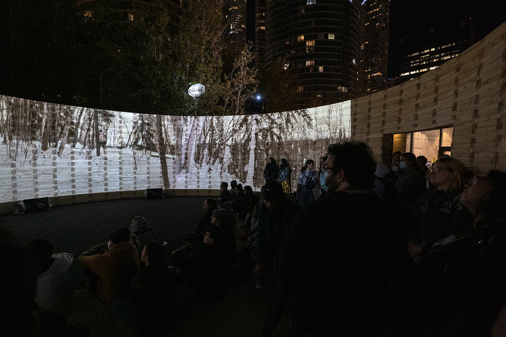 Screening of Arctic XR film “Mikigiaq” at Nuit Blanche, Toronto, 2022