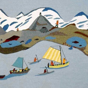 At The Lake (1998) Tapestry artist Igah Etoangat