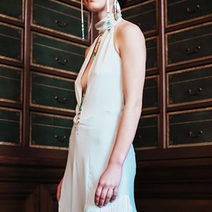 Collared dress with fringe (2019)