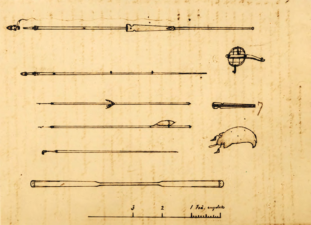 Untitled (Kayak implements drawing) (1860)