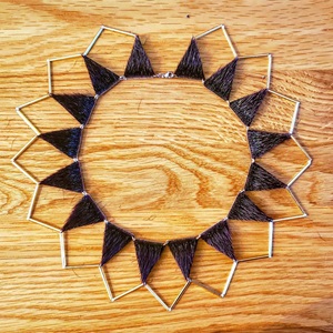 Sealskin and gold bead necklace (2020)