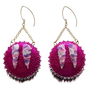 Pink Tufted Tusk earrings (2023)