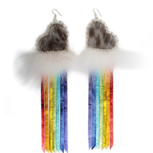 Rainbow Heart Sealskin Earrings (2022)