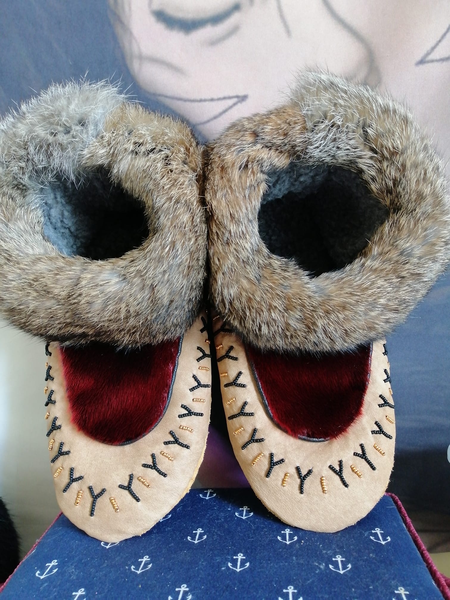 Tunniit tattoo design leather slippers (2021)