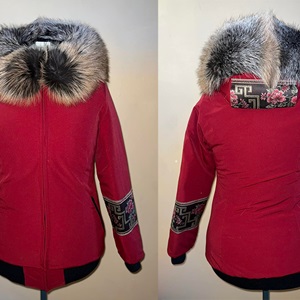 Red Parka with Floral Detail (2022)