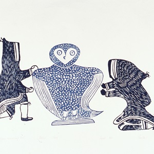 Two Figures Approaching Owl (1967)