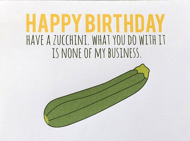 Birthday Card (Zucchini) (2022)