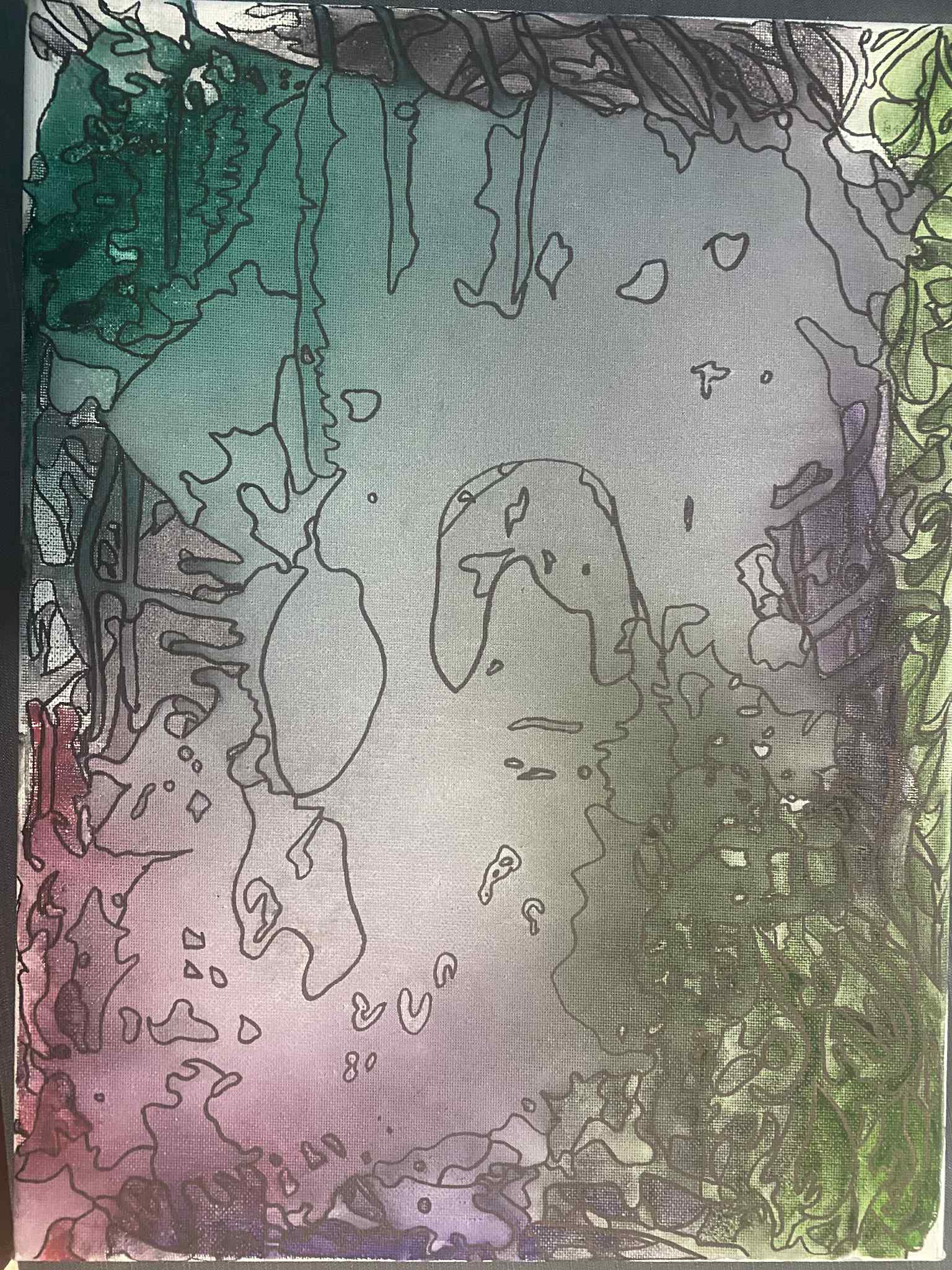 Self-Portrait/Untitled (2023) watercolour and sharpie marker