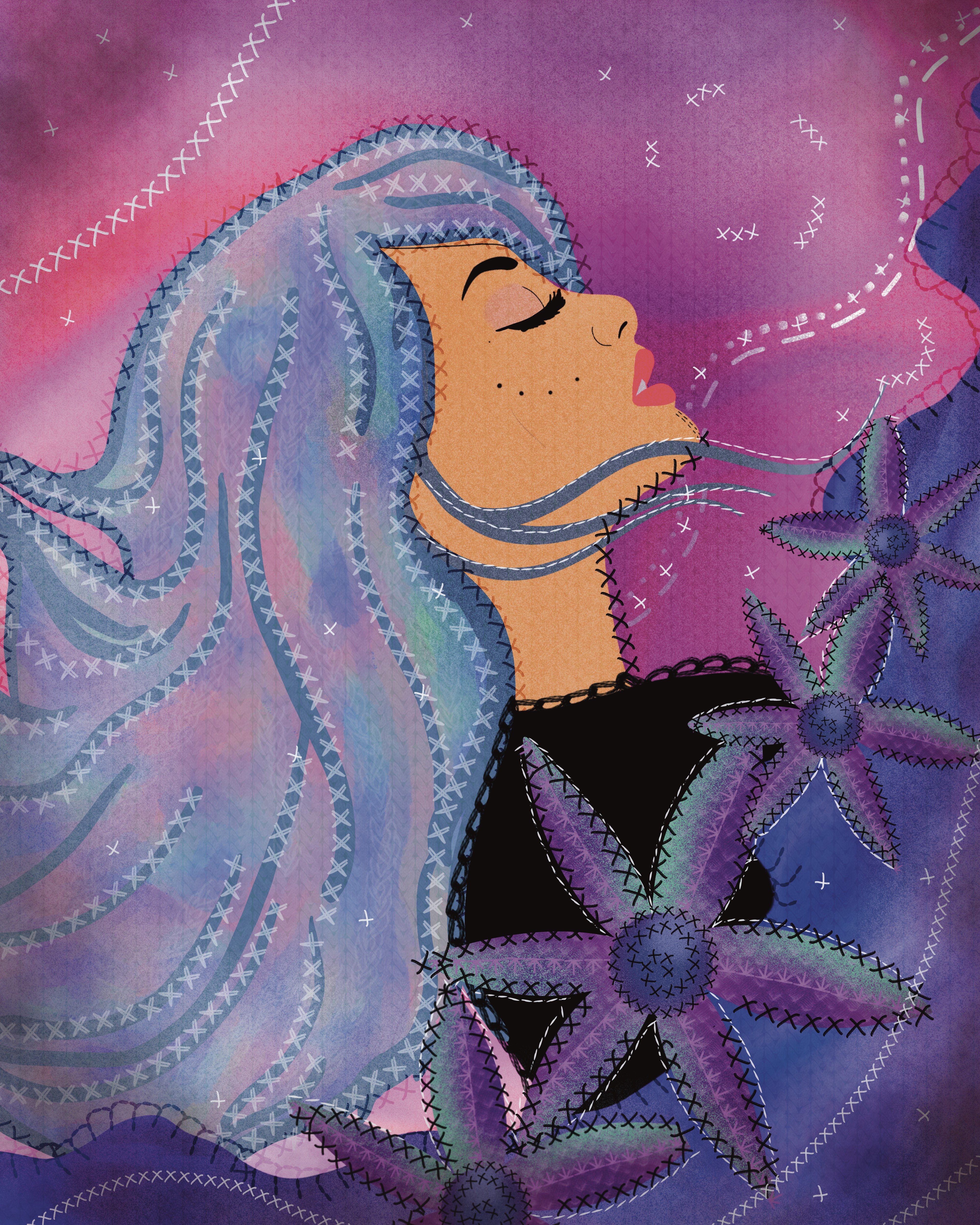 Stitched but not broken (2025) digital illustration