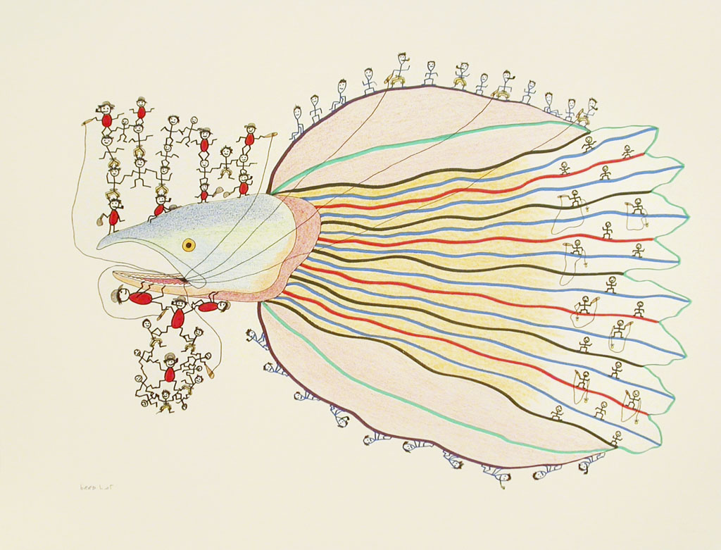 ManumieQavavauUntitled(StickFiguresAndFishWithFantasticalForm)