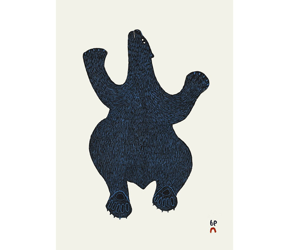 Pootoogook Cee Deep Blue Bear