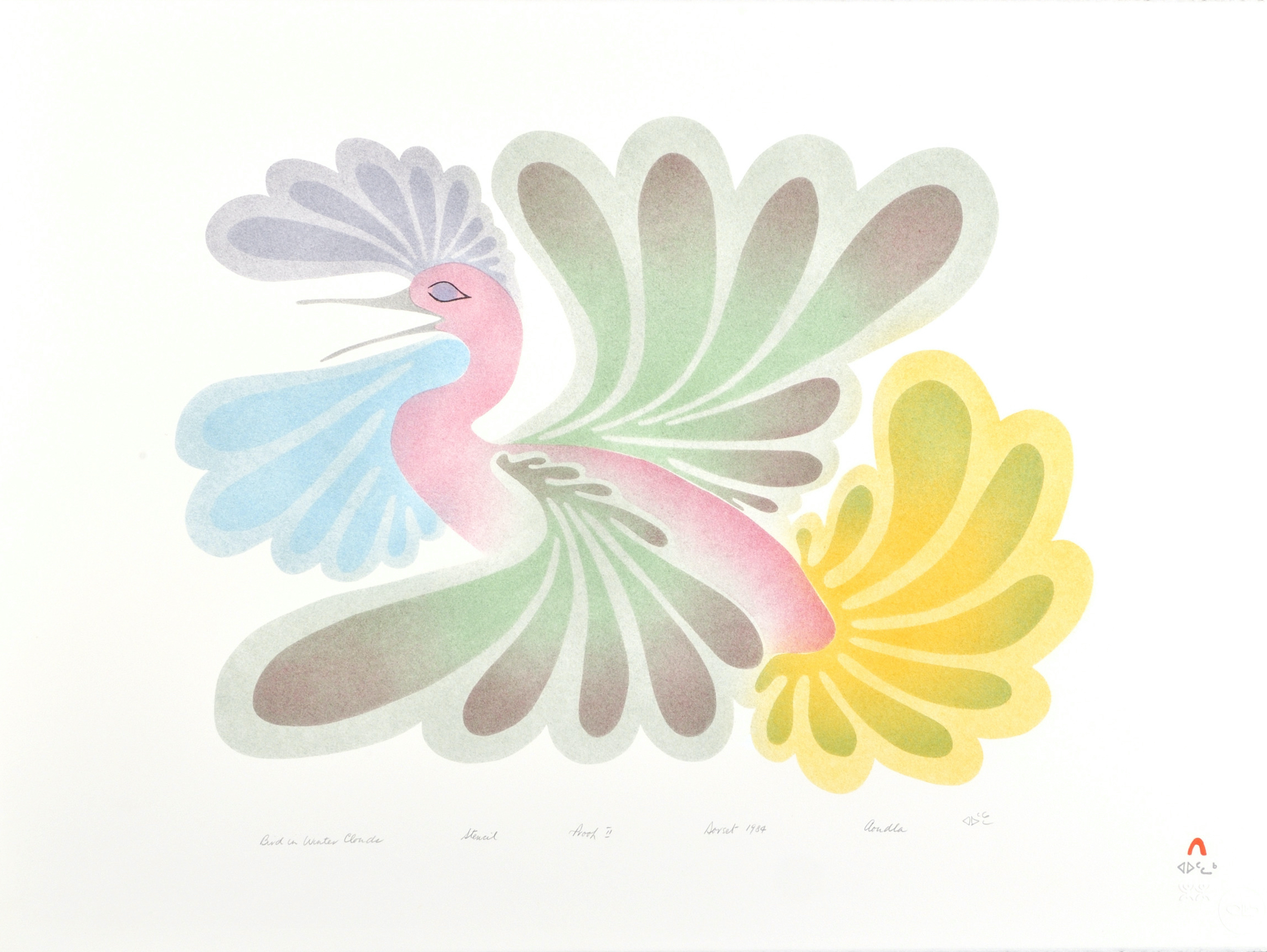 Aoudla Pudlat Bird in Winter Clouds